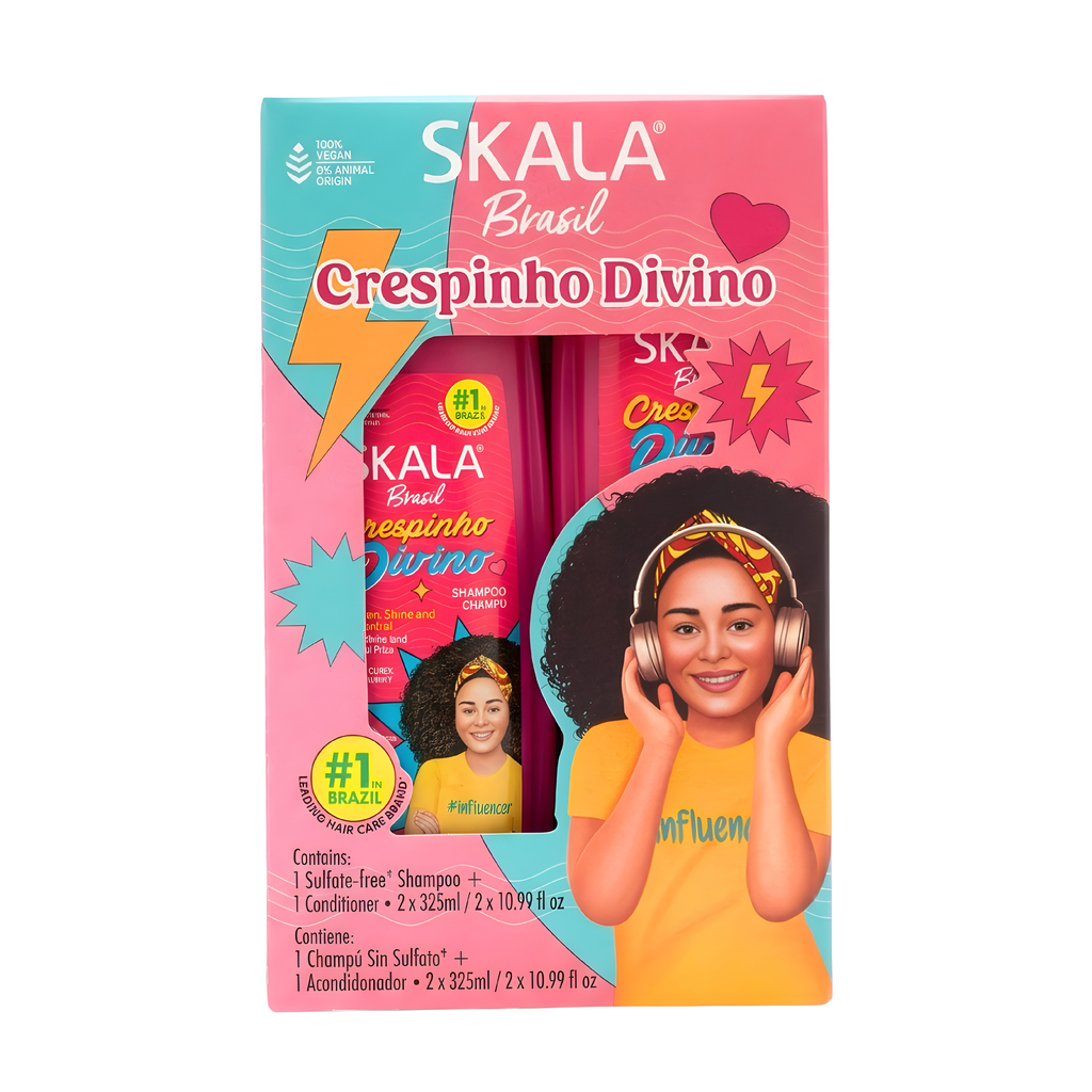 KIT DE SHAMPOO Y ACONDICIONADOR CRESPINHO DIVINO SKALA