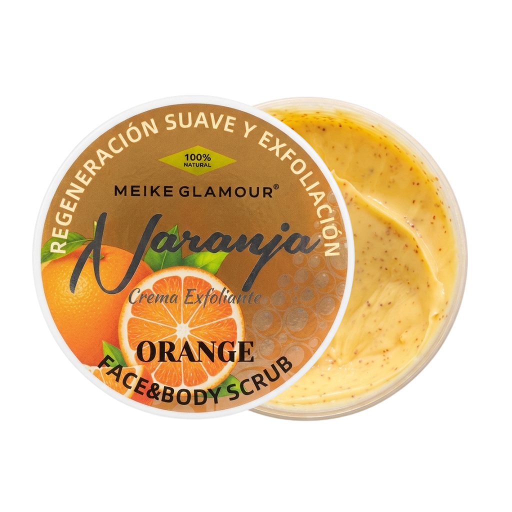 EXFOLIANTE NARANJA CUERPO Y ROSTRO MEIKE GLAMOUR