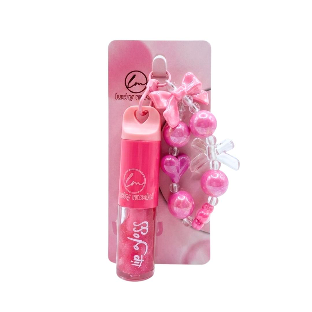 LIP GLOSS CON LLAVERO LUCKY MODEL