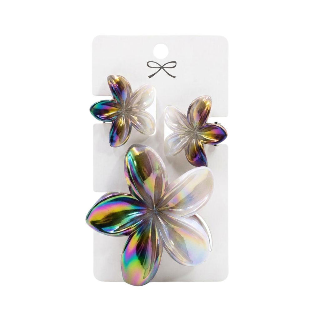 KIT DE CLIPS FLORALES PARA EL CABELLO X3 UNIDADES#