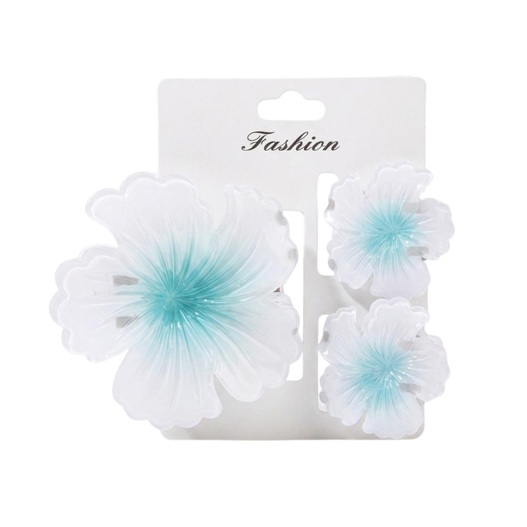 KIT DE CLIPS FLORALES PARA EL CABELLO X3 UNIDADES#