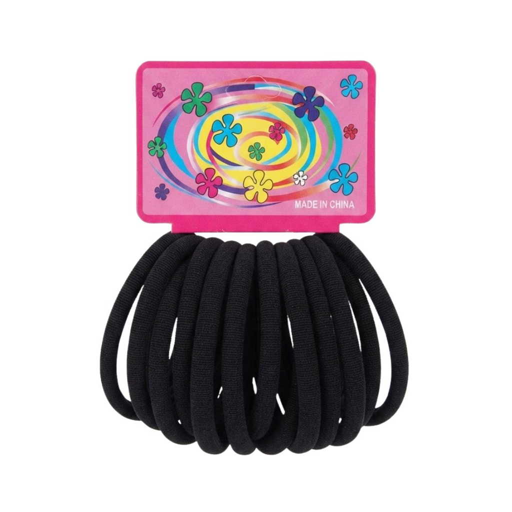 KIT DE MOÑAS PARA CABELLO COLOR NEGRO X12 UNIDADES