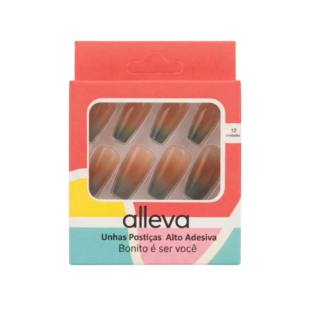 KIT DE PAQUETES DE UÑAS POSTIZAS ALLEVA