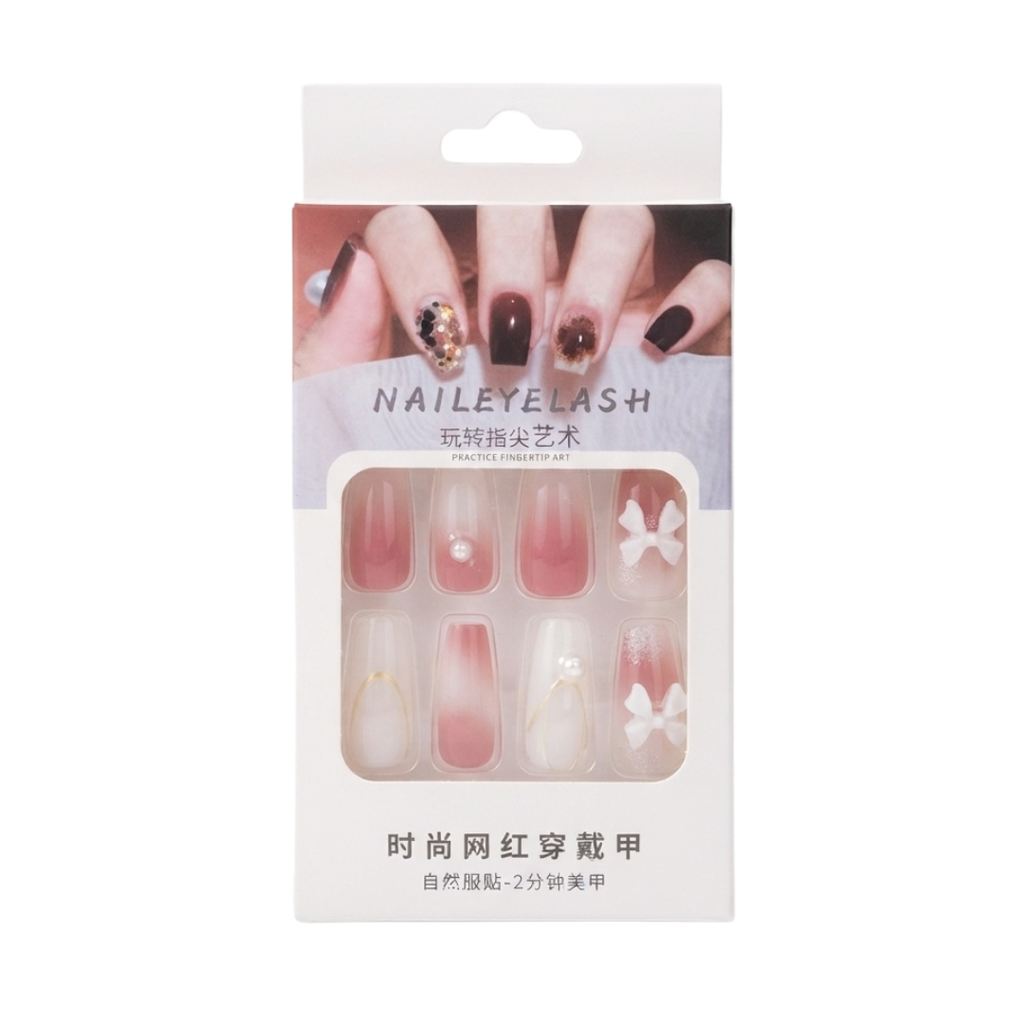 [YY01] KIT DE UÑAS POSTIZAS NAILEYELASH