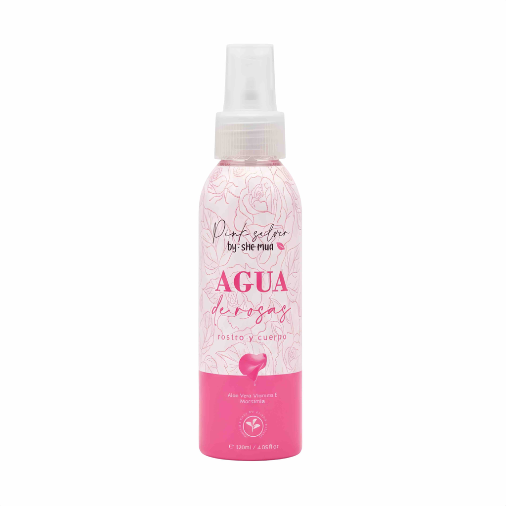 AGUA DE ROSAS CON VITAMINA E PINK SILVER 120 ML