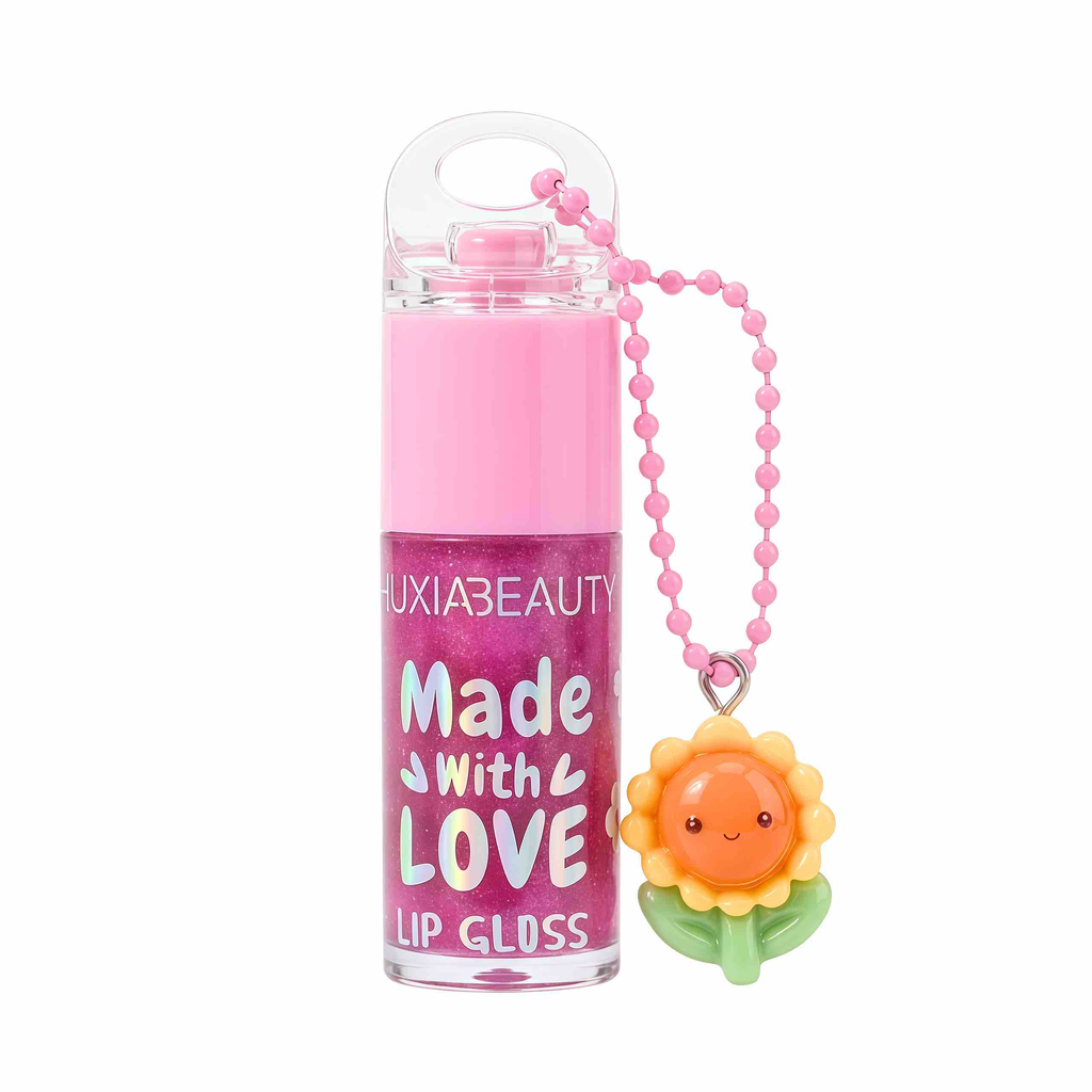 LIP GLOSS MADE WITH LOVE CON LLAVERO HUXIA BEAUTY