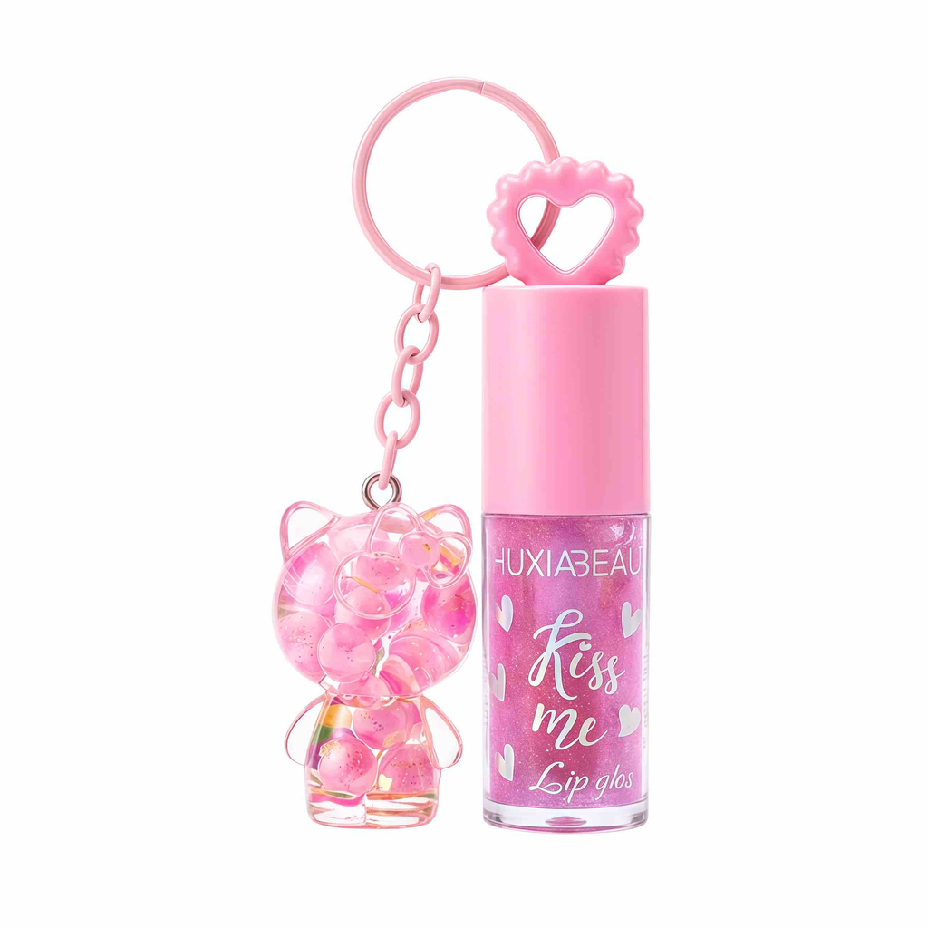 LIP GLOSS KISS ME CON LLAVERO HUXIA BEAUTY