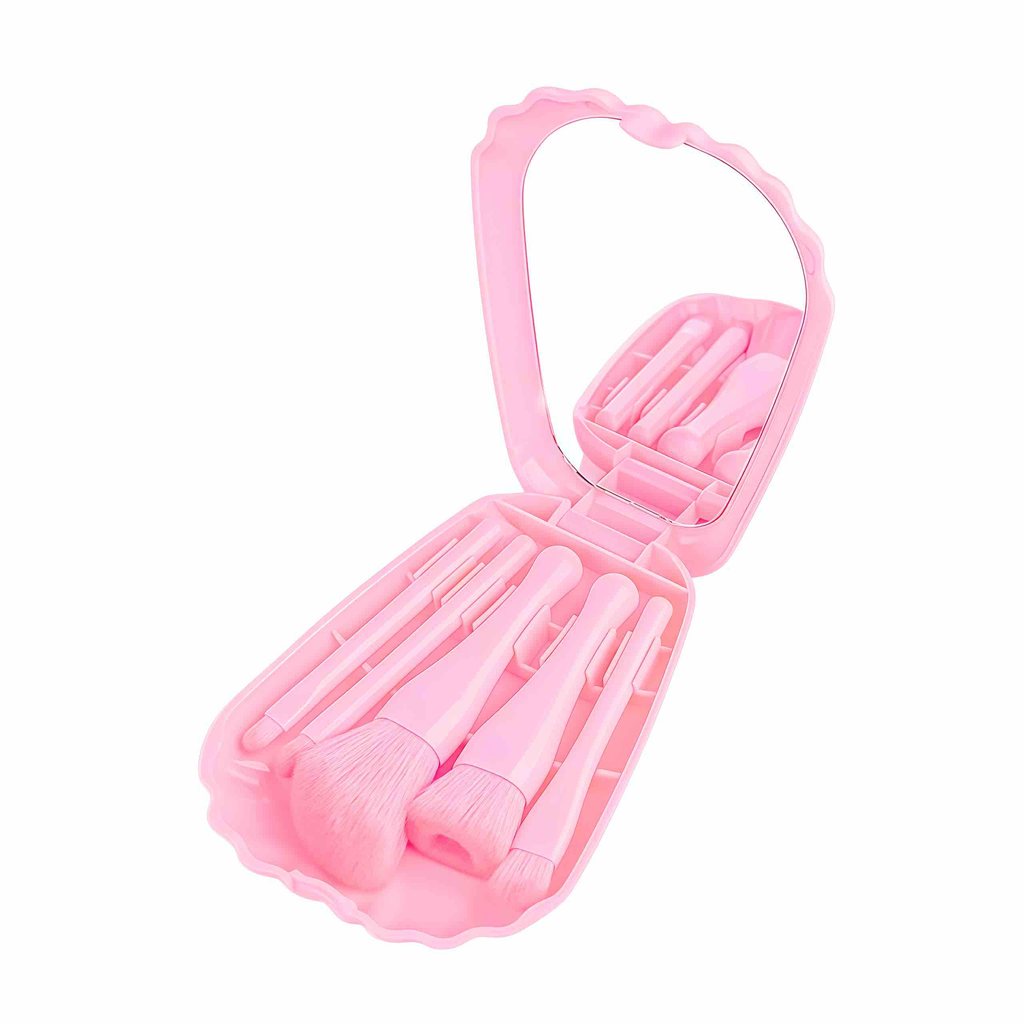 KIT DE BROCHAS X5 UNIDADES CON ESPEJO