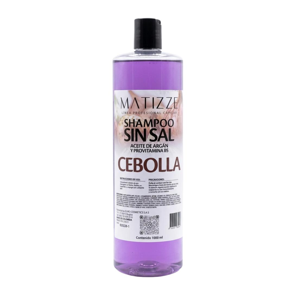 SHAMPOO SIN SAL DE CEBOLLA Y ACEITE DE ARGÁN MATIZZE