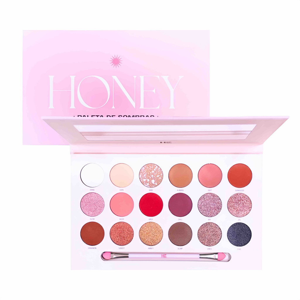 [HZ413] PALETA DE SOMBRAS HONEY X18 TONOS HI, ZIS#