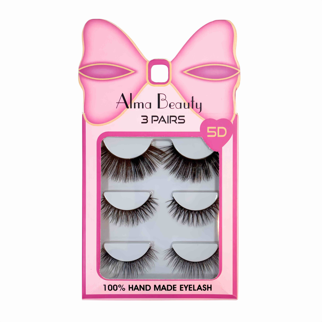SET DE PESTAÑAS POSTIZAS X3 PARES ALMA BEAUTY