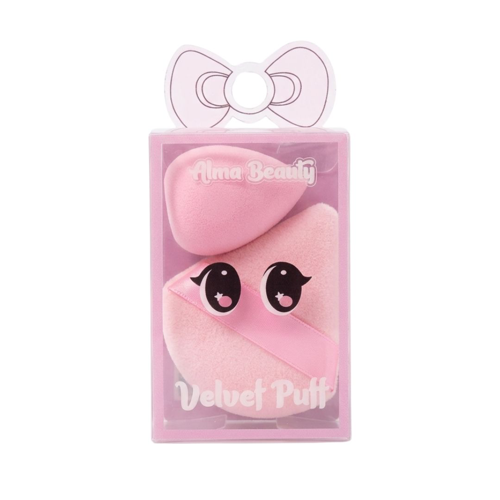 KIT DE MINI BLENDER Y BORLA VELVET PUFF ALMA BEAUTY#