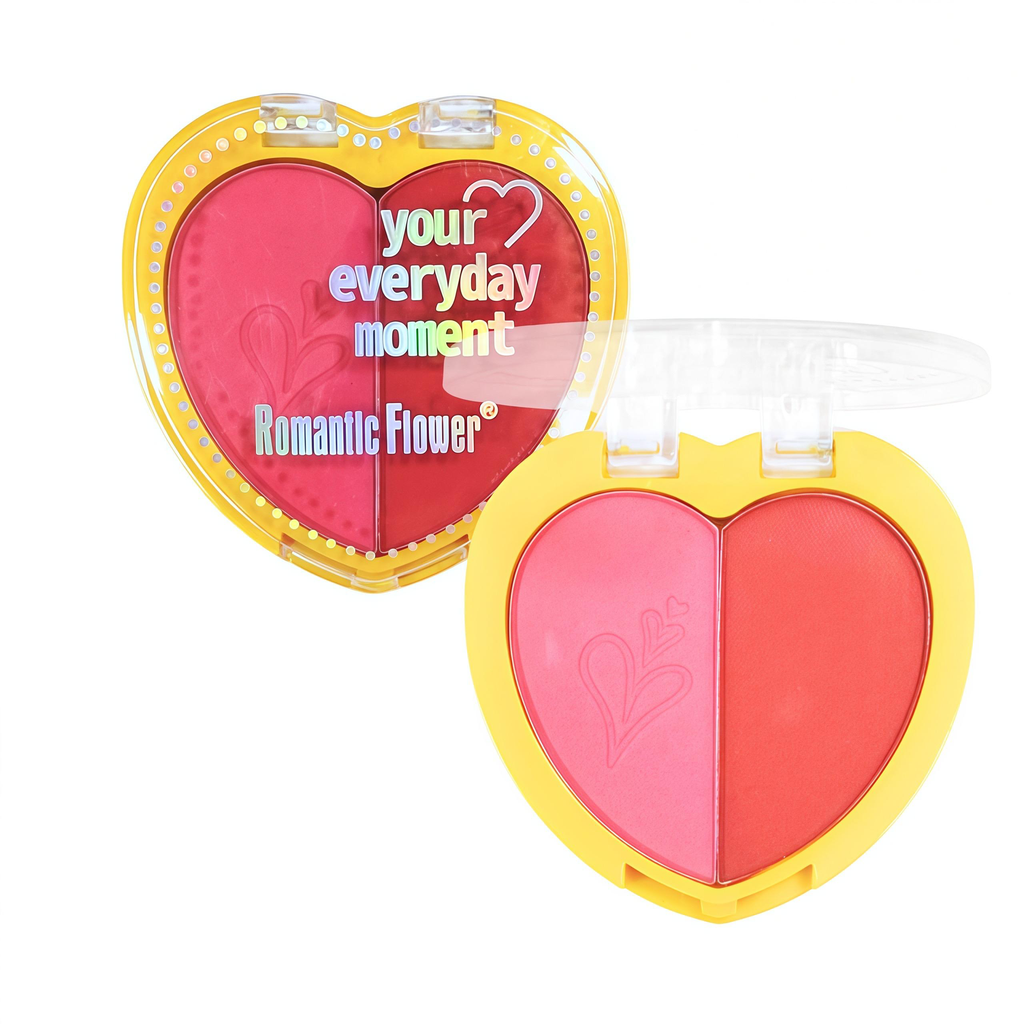 RUBOR COMPACTO DOBLE LOVE YOU ROMANTIC FLOWER