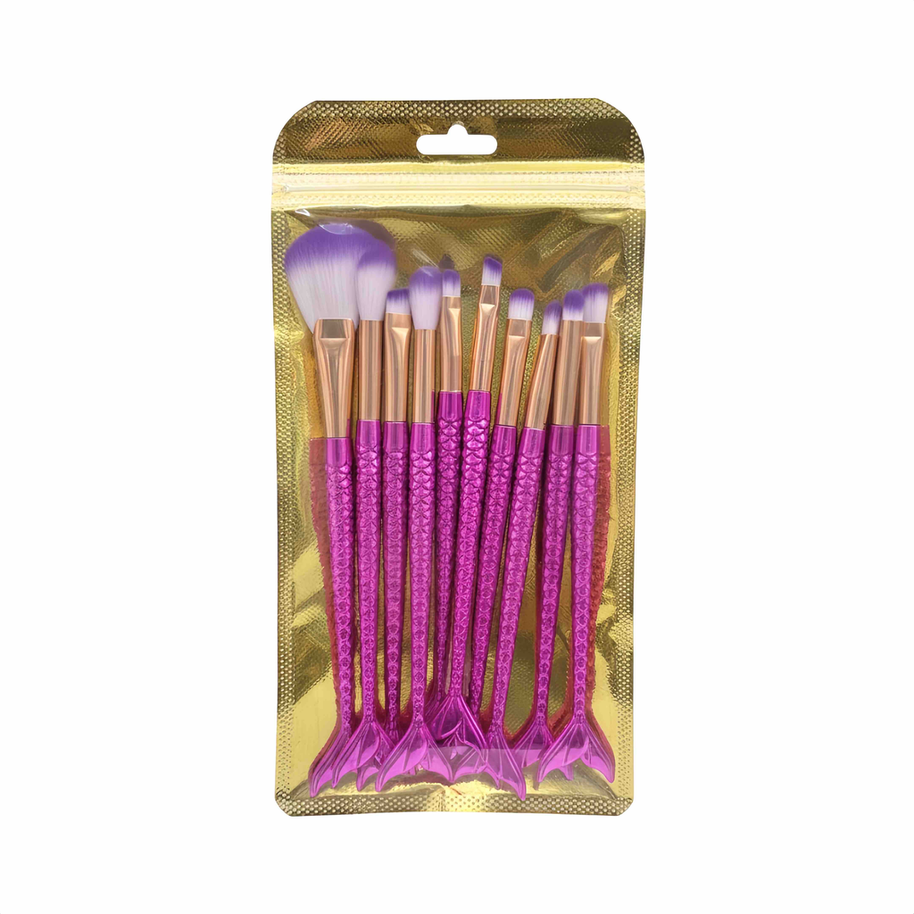 KIT DE BROCHAS COLA DE SIRENA X10 UNIDADES