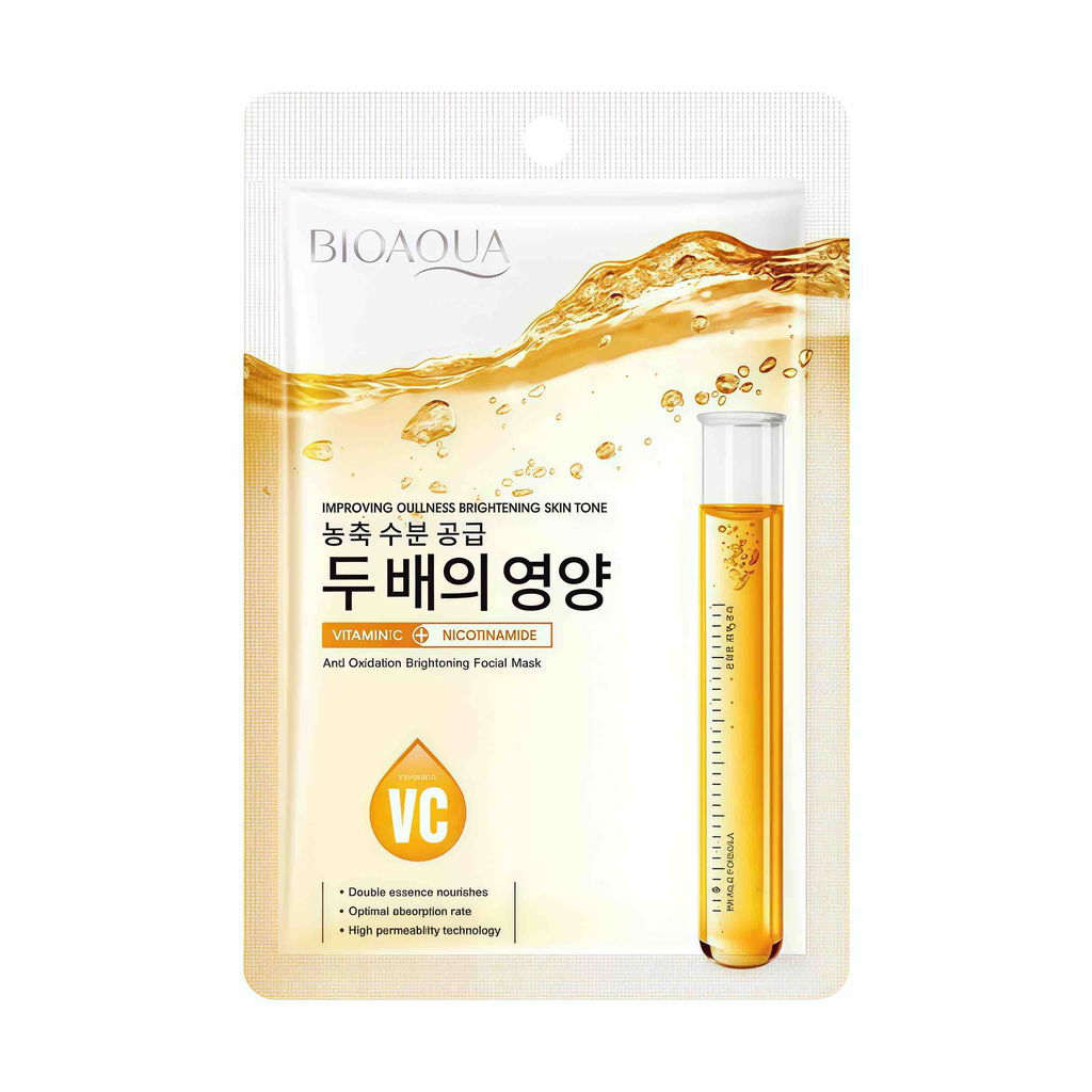 MASCARILLA EN VELO VITAMINA C Y NICOTINAMIDA BIOAQUA