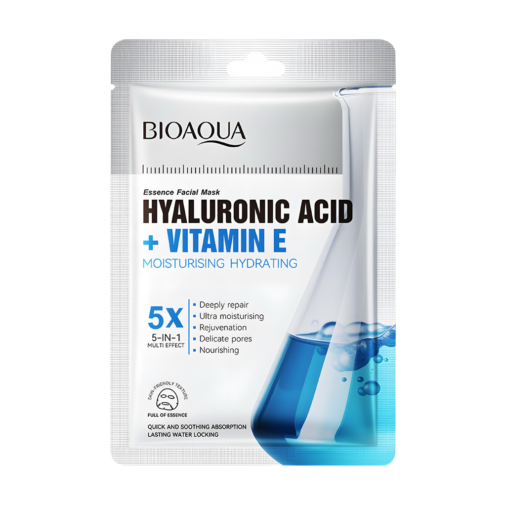 MASCARILLA EN VELO ÁCIDO HIALURÓNICO + VITAMINA E  BIOAQUA
