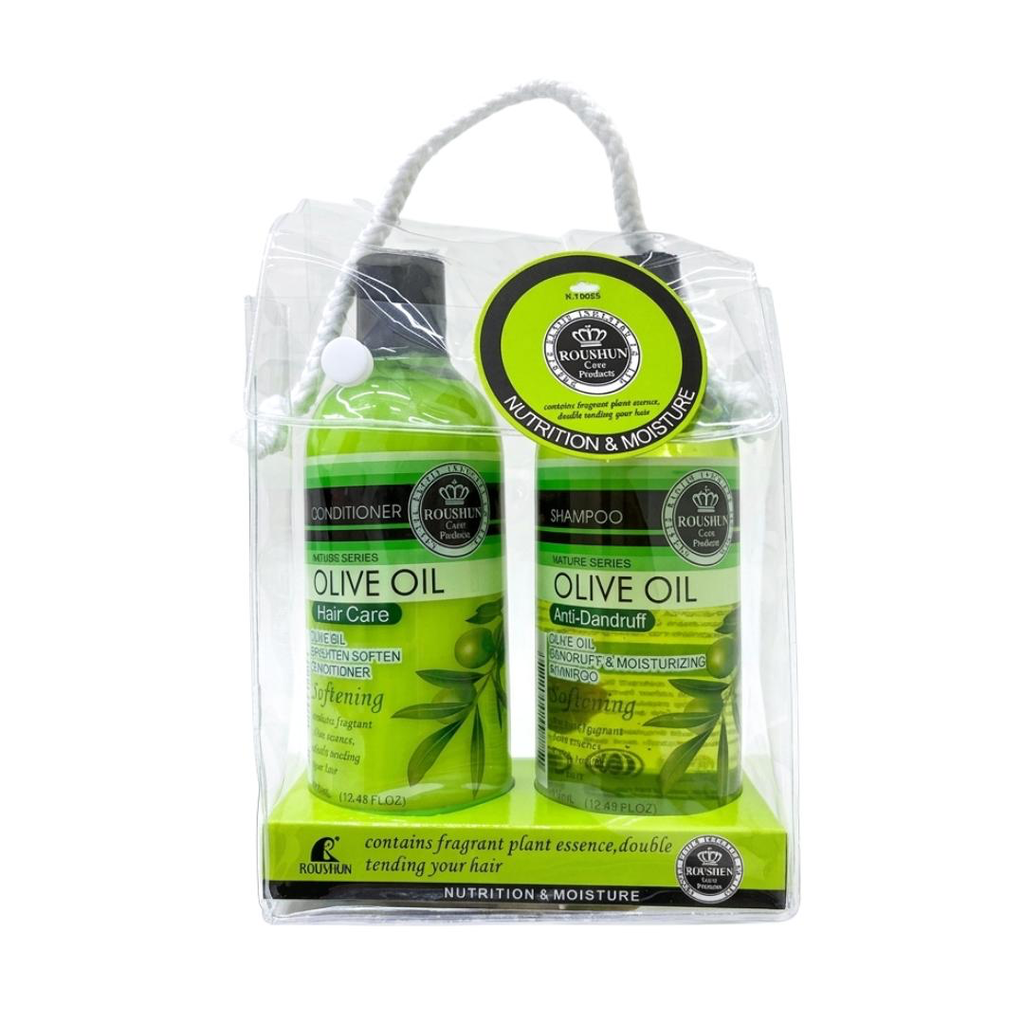 KIT DE SHAMPOO Y ACONDICIONADOR CON ACEITE DE OLIVA ROUSHUN