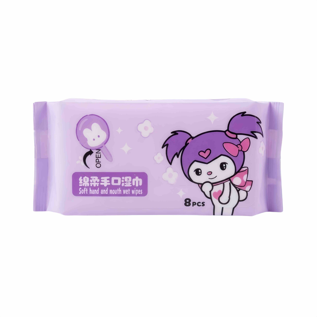 PAÑITOS HÚMEDOS DESMAQUILLANTES KUROMI X8 UNIDADES