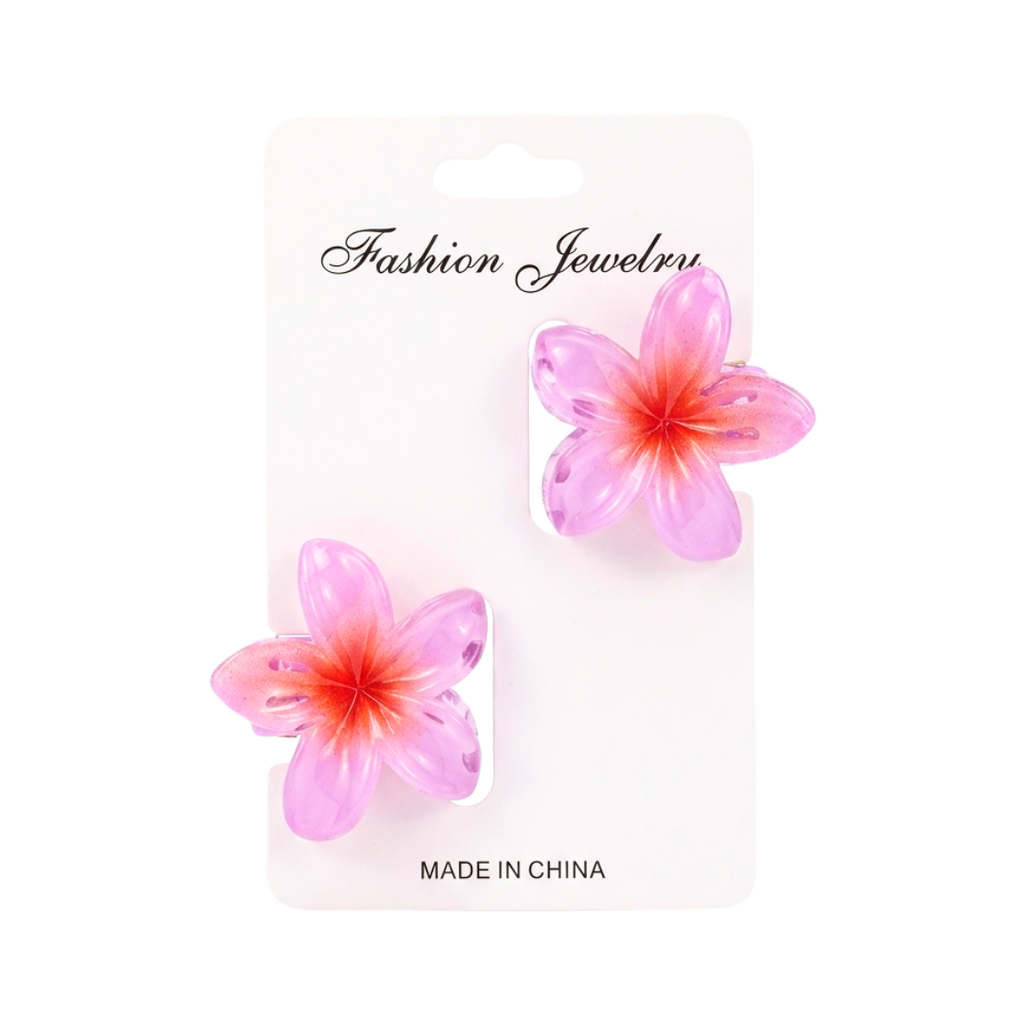 KIT DE GANCHOS FLORALES  SUJETADORES DE CABELLO X2 PIEZAS